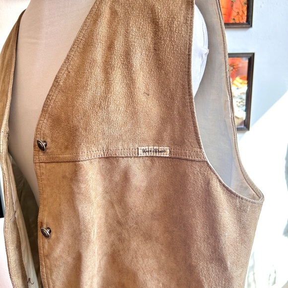 Vintage 80s/90s W&W Wash & Wear Washable Suede Vest – Unisex – Canadian Made - Picture 2 of 10
